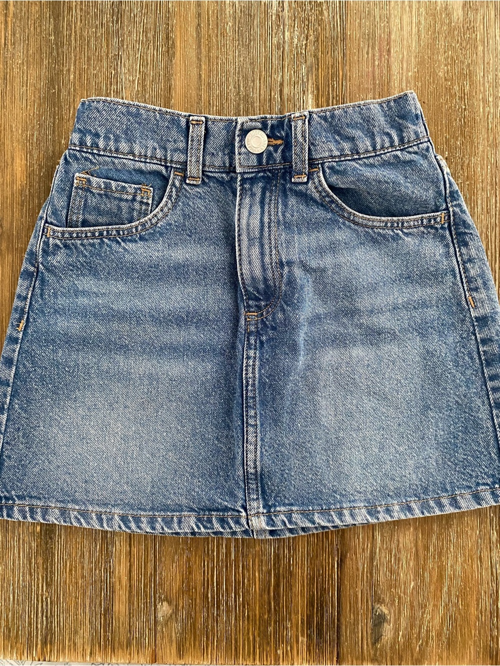H&M Light Blue Denim A-Line Skirt for Kids